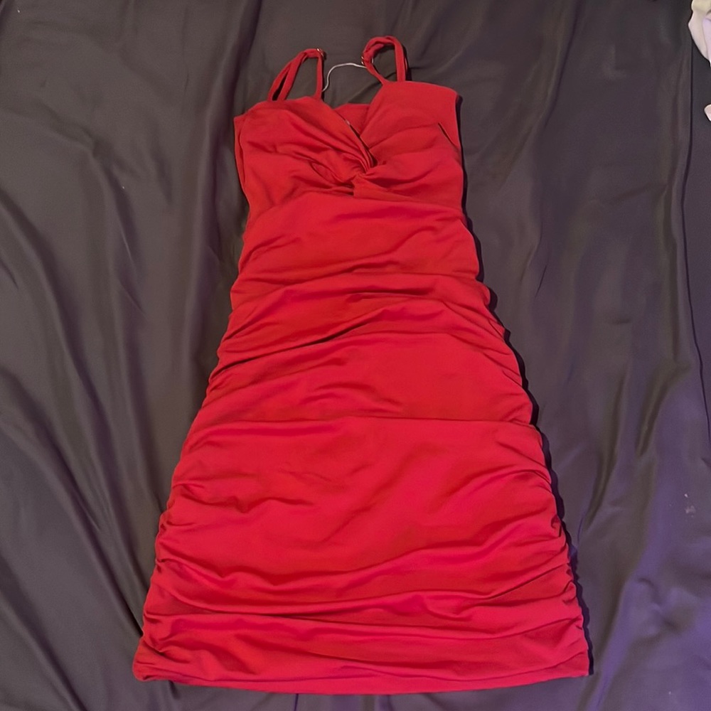 OH POLLY red bodycon dress